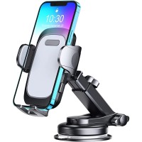 Ruiwwo Phone Mount for Car Dashboard & Windshield, [Super Suction & Never Fall Off] Cell Phone Holder Car, Hands Free Car Phone Holder Mount Compatible with iPhone Samsung All 4-7" Smartphones